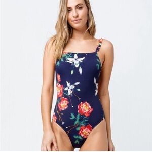 ROXY LOVE & KARMA ONE PIECE FLORAL SWIMSUIT NWT